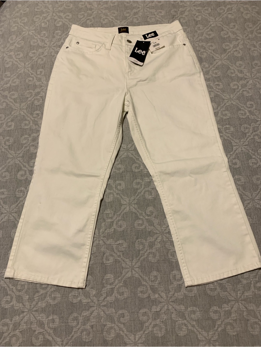 Lee Women’s Capri Mid Rise Jeans in White (Size 10 M)
